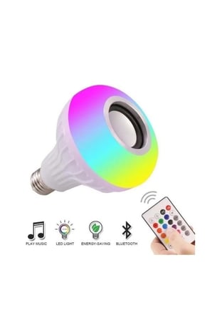 WN-1156 Rgb Led Lamba Duya Takılan Bluetooth Hoparlör Uzaktan Kumandalı 3W Speaker 5W Led Aydınlatma