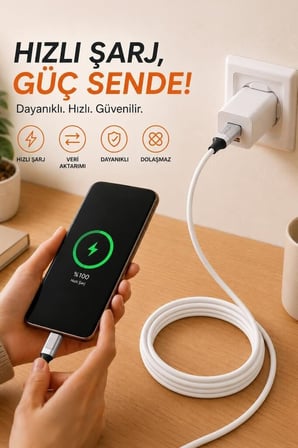 Özel Seri Mobil Kablo Telefon Aksesuarı Şarj Kablosu Lightning Silikon 3.0A U15