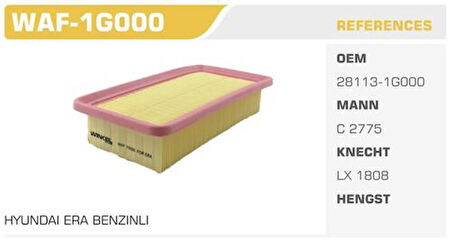 Winkel WAF-1G000 Hava Filtresi Accent Era 07-11 Rio II 07-Benzinli Kolı: 54 Ad FN0055