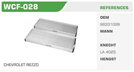 Winkel WCF-028 Polen Filtresi Rezzo 05-Kolı: 40 Ad 