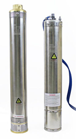 Winpo WNP 2/29 Derin Kuyu Dalgıç Pompa Motorlu 380 Volt Trifaze 2 Hp 199 mss 3 m³/h