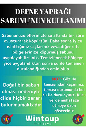 Bitkisel %100 Saf Saç Cilt Vücut Kullanım Saç Derisine Etkili Doğal Defne Sabunu 1 Adet