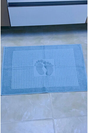 %100 Pamuk Ayak Havlusu 2 Adet Banyo Ayak Paspası 50x70 cm