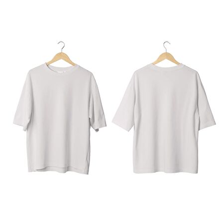 Wicold Basic Oversize T-Shirt Erkek Tişört Unisex Tişört Kadın Tişört