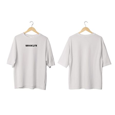 Wicold Brooklyn Baskılı Oversize T-Shirt Erkek Tişört Unisex Tişört Kadın Tişört