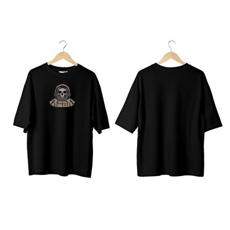 Wicold Astronot Baskılı Oversize T-Shirt Erkek Tişört Unisex Tişört Kadın Tişört