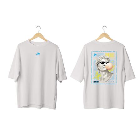 Wicold Traps Baskılı Oversize T-Shirt Erkek Tişört Unisex Tişört Kadın Tişört
