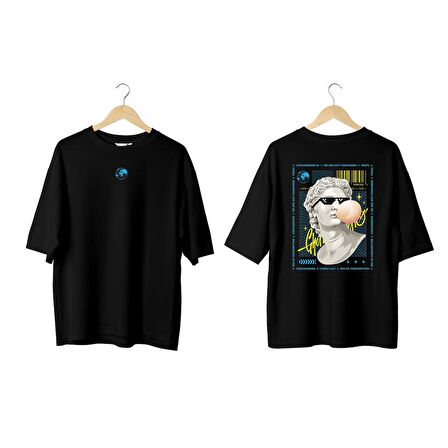 Wicold Traps Baskılı Oversize T-Shirt Erkek Tişört Unisex Tişört Kadın Tişört