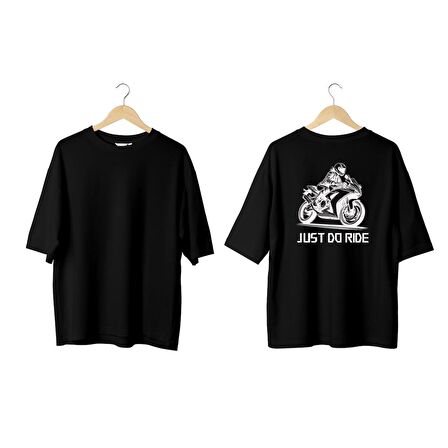 Wicold Just Do Ride "Woman" Baskılı Oversize T-Shirt Erkek Tişört Unisex Tişört Kadın Tişört