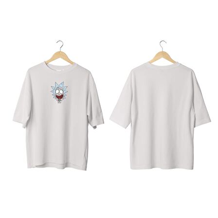 Wicold Rick Baskılı Oversize T-Shirt Erkek Tişört Unisex Tişört Kadın Tişört