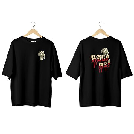 Wicold Help Me Baskılı Oversize T-Shirt Erkek Tişört Unisex Tişört Kadın Tişört