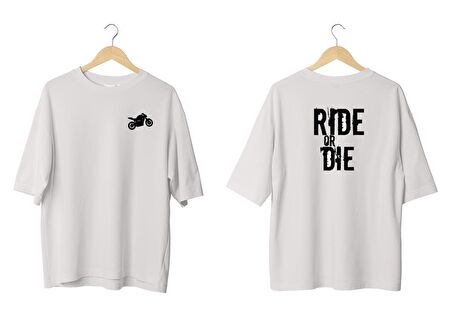 Wicold Ride Or Die Baskılı Oversize T-Shirt Erkek Tişört Unisex Tişört Kadın Tişört