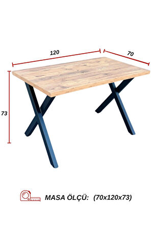 X - Wood Masa - 60x40 Güçlendirilmiş Masa Ayağı