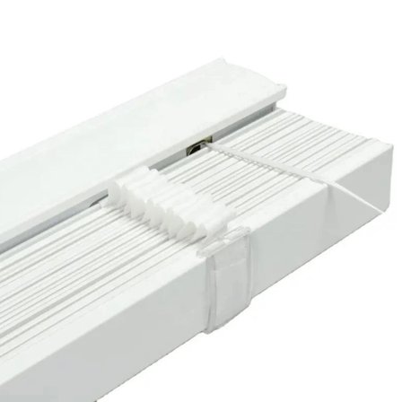 Wooden Blinds %100 Doğal Ahşap Jaluzi Perde 50mm, Alüminyum Kasalı Yüksek Kaliteli - Beyaz 001PWB (Kurdelalı)