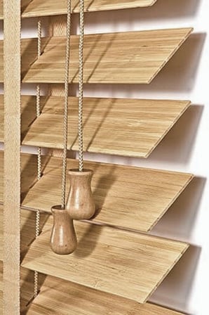 Wooden Blinds %100 Doğal Ahşap Jaluzi Perde 50mm,Alüminyum Kasalı Yüksek Kaliteli - Doğal Meşe (KURDELALI)