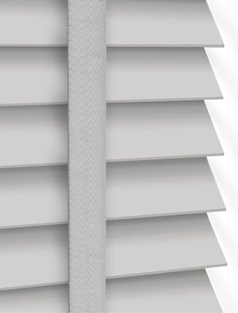 Wooden Blinds %100 Doğal Ahşap Jaluzi Perde 50mm,Alüminyum Kasalı Yüksek Kaliteli - Açık Gri (KURDELALI)