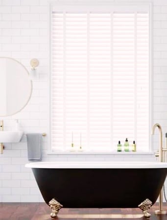 Wooden Blinds %100 Doğal Ahşap Jaluzi Perde 50mm,Alüminyum Kasalı Yüksek Kaliteli - Krem (KURDELALI)