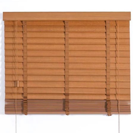 Wooden Blinds %100 Doğal Ahşap Jaluzi Perde 50mm, Alüminyum Kasalı Yüksek Kaliteli - Meşe (KURDELALI)
