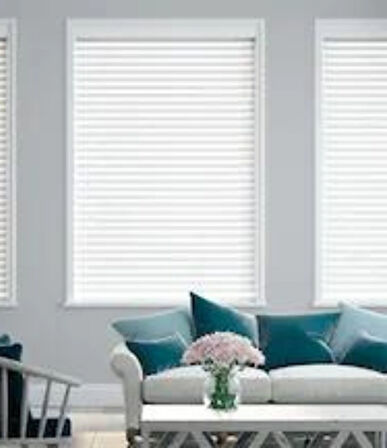 Wooden Blinds %100 Doğal Ahşap Jaluzi Perde 50mm, Alüminyum Kasalı Yüksek Kaliteli - Beyaz (Kurdelasız)