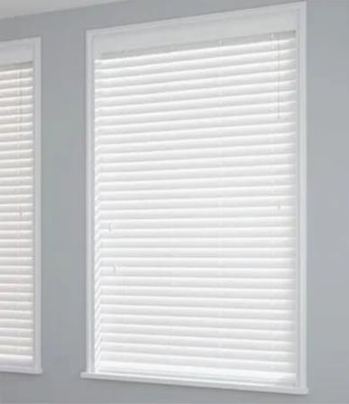 Wooden Blinds %100 Doğal Ahşap Jaluzi Perde 50mm, Alüminyum Kasalı Yüksek Kaliteli - Beyaz (Kurdelasız)