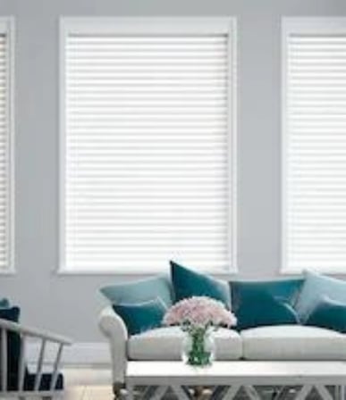 Wooden Blinds %100 Doğal Ahşap Jaluzi Perde 50mm, Alüminyum Kasalı Yüksek Kaliteli - Beyaz (Kurdelasız)
