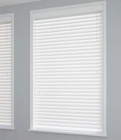 Wooden Blinds %100 Doğal Ahşap Jaluzi Perde 50mm, Alüminyum Kasalı Yüksek Kaliteli - Beyaz (Kurdelasız)