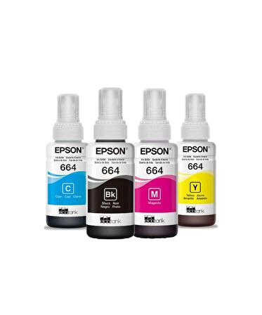 Epson 664 C13T66464A L1455 4 Renk Şişe Mürekkep Takımı