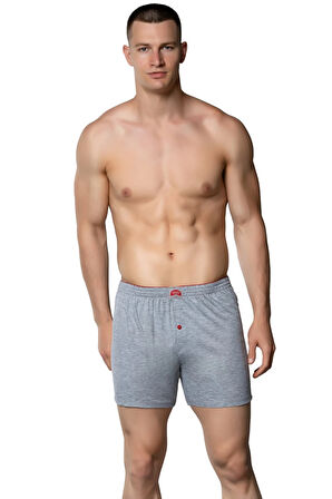 Gümüş 6'Lı Paket Havlu Bel Penye Düz Erkek Boxer