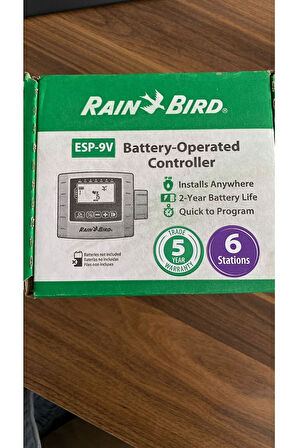 Rain Bird Yeni Esp 9v Pilli Kontrol Ünitesi Zamanlayıcı 6 Istasyon Wp6pilli