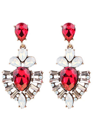 Kırmızı Beyaz Küpe