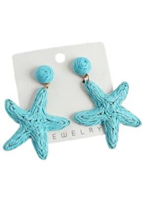 Mavi Denizyıldızı Küpe