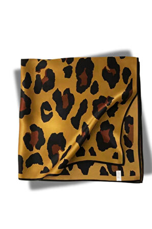 Waves And Pebbles Leopar Fular Açık Kahverengi