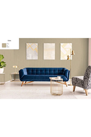 Alfa Doğal Kumaş Dokulu Duvar Kağıdı, 3711-3, Bej, 16,50 M² | Ce, Iso 9001, Iso 10002, Iso 14001