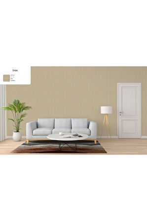 Alfa Doğal Kumaş Dokulu Duvar Kağıdı, 3711-3, Bej, 16,50 M² | Ce, Iso 9001, Iso 10002, Iso 14001