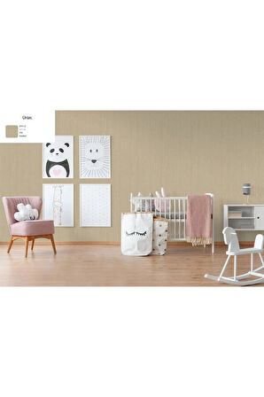 Alfa Doğal Kumaş Dokulu Duvar Kağıdı, 3711-3, Bej, 16,50 M² | Ce, Iso 9001, Iso 10002, Iso 14001