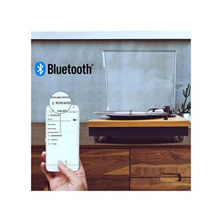Record Master TT202J Pikap - Bluetooth Özellikli - Tüm Plaklar Ile Uyumlu