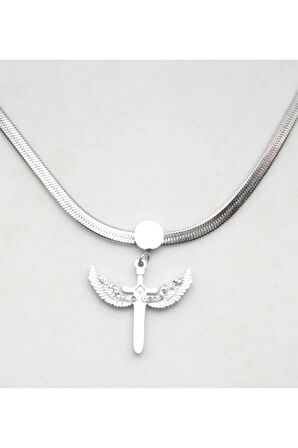 Gümüş Melek Kolye