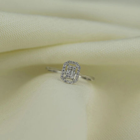 Minimal 925 Ayar Gümüş Baget Yüzük