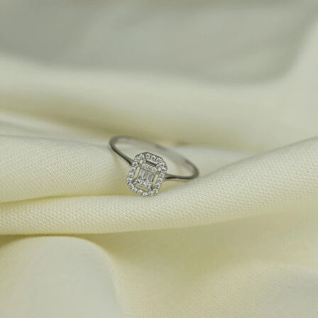 Minimal 925 Ayar Gümüş Baget Yüzük