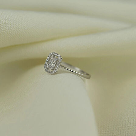 Minimal 925 Ayar Gümüş Baget Yüzük