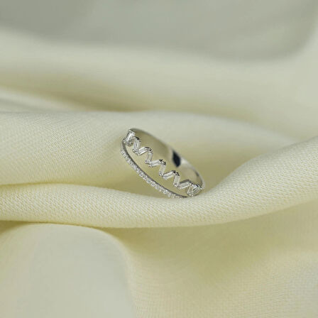 Çapraz Baget 925 Ayar Minimal Gümüş Yüzük 