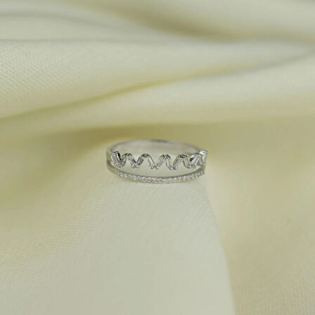 Çapraz Baget 925 Ayar Minimal Gümüş Yüzük 