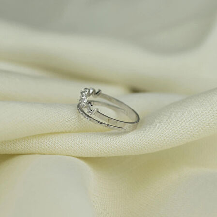 Çapraz Baget 925 Ayar Minimal Gümüş Yüzük 