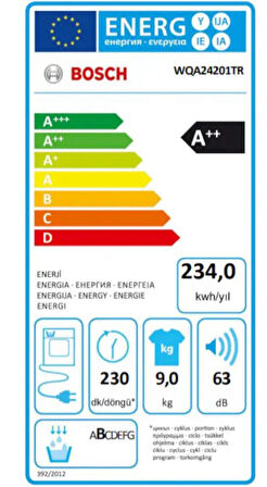 Bosch Serie 4 WQA24201TR 9 KG Isı Pompalı Kurutma Makinesi