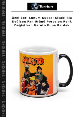 Özel Seri Sunum Kupası Sicaklikla Değişen Fan Ürünü Porselen Renk Değiştiren Naruto Kupa Bardak