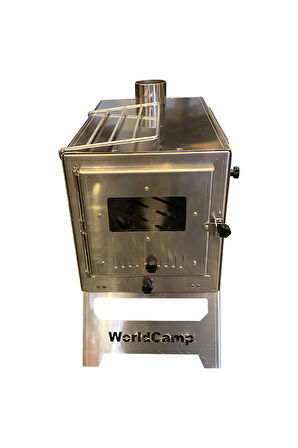 Krom Kül Tepsili Kuzineli Çadır Sobası