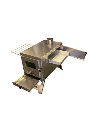 Krom Kül Tepsili Kuzineli Çadır Sobası