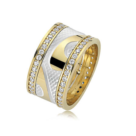 Gümüş Taşlı Çift Kadın Alyans