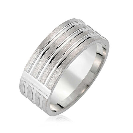 Gümüş Rodyumlu Alyans