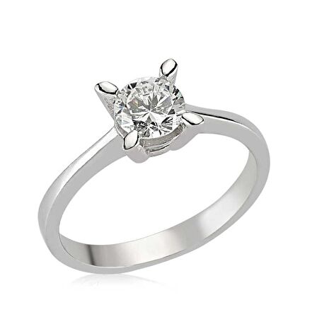 Gümüş Tek Taş Kadın Yüzük